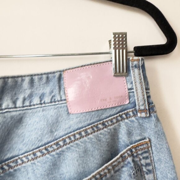 Rag & Bone Featherweight Logan Wide-Leg Jeans Audrey Light Wash Blue 27 - Picture 10 of 15